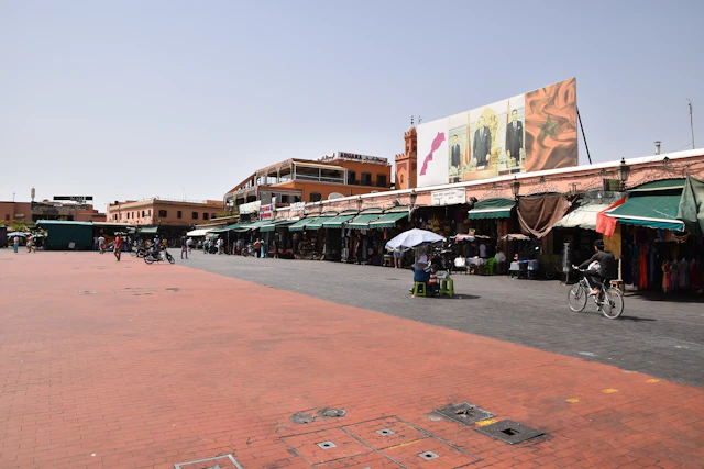 Experience the vibrant energy of Jemaa el-Fna in Marrakesh, a bustling square filled with market stalls, street performers, and the lively pulse of Moroccan culture.